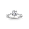 1.5 Ct Oval Lab Diamond & 0.14 Ctw Diamond Twisted Vine Engagement Ring