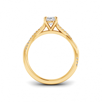 1.14 Ctw Oval Diamond Twisted Vine Engagement Ring