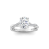 2 Ct Oval Lab Diamond & 0.14 Ctw Diamond Twisted Vine Engagement Ring
