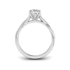 2 Ct Oval Lab Diamond & 0.14 Ctw Diamond Twisted Vine Engagement Ring