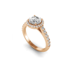 Pave Halo Engagement Ring Setting