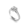 Pave Halo Engagement Ring Setting