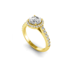 Pave Halo Engagement Ring Setting