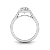 2.41 Ctw Cushion Diamond Pavé Halo Engagement Ring
