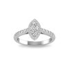 .90 Ctw Marquise Diamond Pavé Halo Engagement Ring