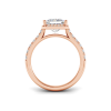 2 Ct Princess Lab Diamond & .41 Ctw Diamond Pavé Halo Engagement Ring
