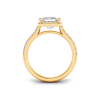 1.41 Ctw Princess Diamond Pavé Halo Engagement Ring