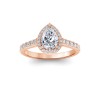 1.41 Ctw Pear Diamond Pavé Halo Engagement Ring
