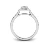 1.41 Ctw Pear Diamond Pavé Halo Engagement Ring