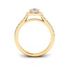 1 Ct Pear Moissanite & .41 Ctw Diamond Pavé Halo Engagement Ring