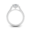 3.15 Ctw Pear CZ Pavé Halo Engagement Ring