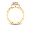 2.5 Ct Pear Moissanite & .41 Ctw Diamond Pavé Halo Engagement Ring