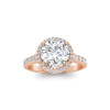 2.41 Ctw Round CZ Pavé Halo Engagement Ring