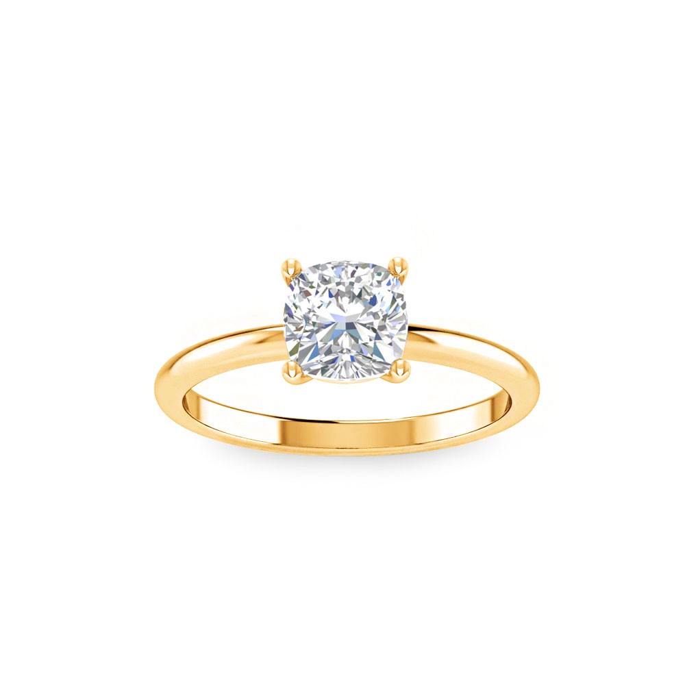 1.5 Ct Cushion CZ Solitaire Engagement Ring