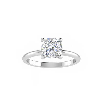 1 Ct Cushion Lab Diamond Solitaire Ring