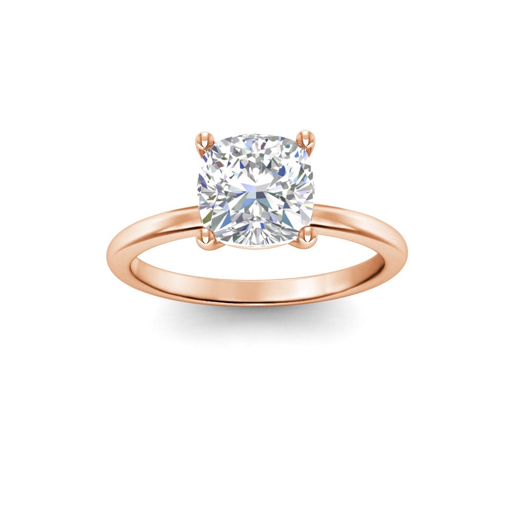 3.5 Ct Cushion CZ Solitaire Engagement Ring