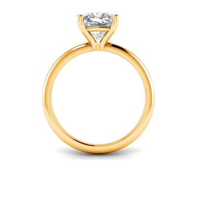 4 Ct Cushion Lab Diamond Solitaire Engagement Ring