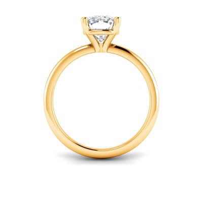 2 Ct Elongated Cushion Lab Diamond Solitaire Engagement Ring
