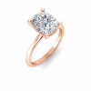 3 Ct Elongated Cushion CZ Solitaire Engagement Ring