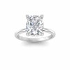 3 Ct Elongated Cushion Lab Diamond Solitaire Engagement Ring