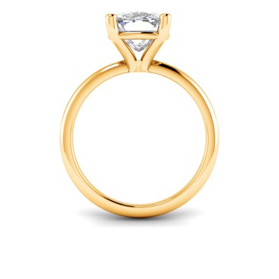 4 Ct Elongated Cushion Lab Diamond Solitaire Engagement Ring