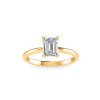 .75 Ct Emerald Diamond Solitaire Engagement Ring