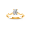 .75 Ct Emerald CZ Solitaire Engagement Ring