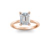 2 Ct Emerald Lab Diamond Solitaire Engagement Ring