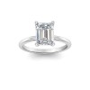 4 Ct Emerald Lab Diamond Solitaire Engagement Ring