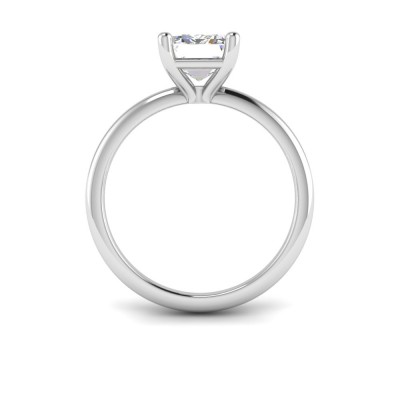 2 Ct Emerald Lab Diamond Solitaire Engagement Ring