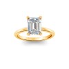 2 Ct Emerald Diamond Solitaire Engagement Ring