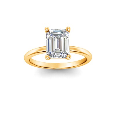 5 Ct Emerald CZ Solitaire Engagement Ring