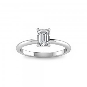 .75 Ct Emerald Cut Lab Diamond Solitaire Ring