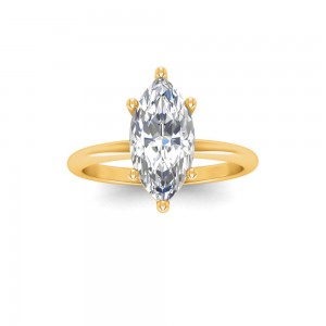 1.5 Ct Marquise Lab Diamond Solitaire Engagement Ring