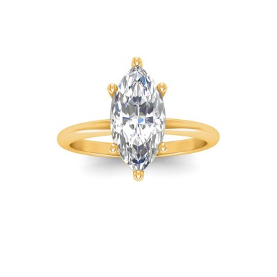 1.5 Ct Marquise Lab Diamond Solitaire Engagement Ring