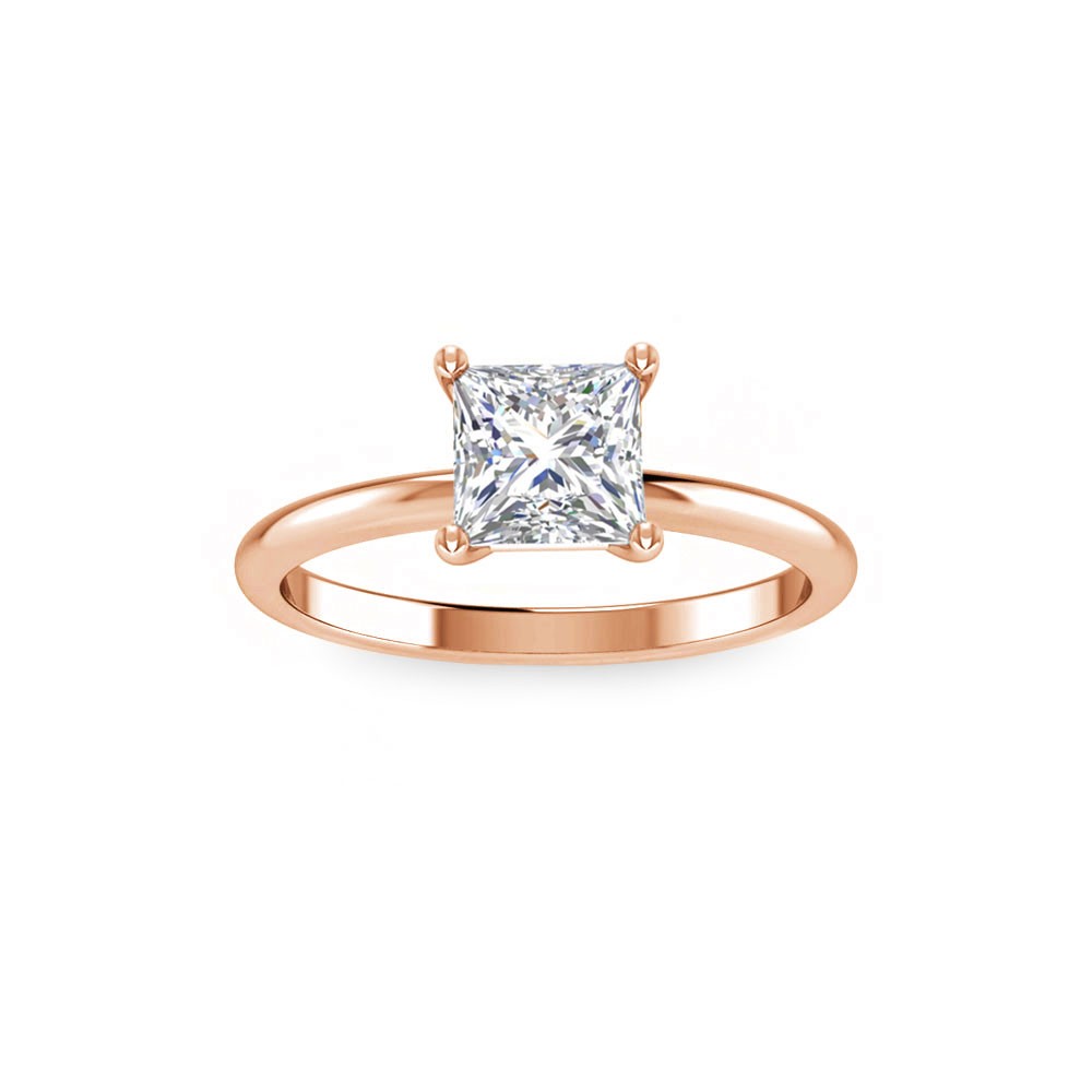 1.5 Ct Princess Diamond Solitaire Engagement Ring