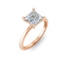 3.5 Ct Princess Lab Diamond Solitaire Engagement Ring