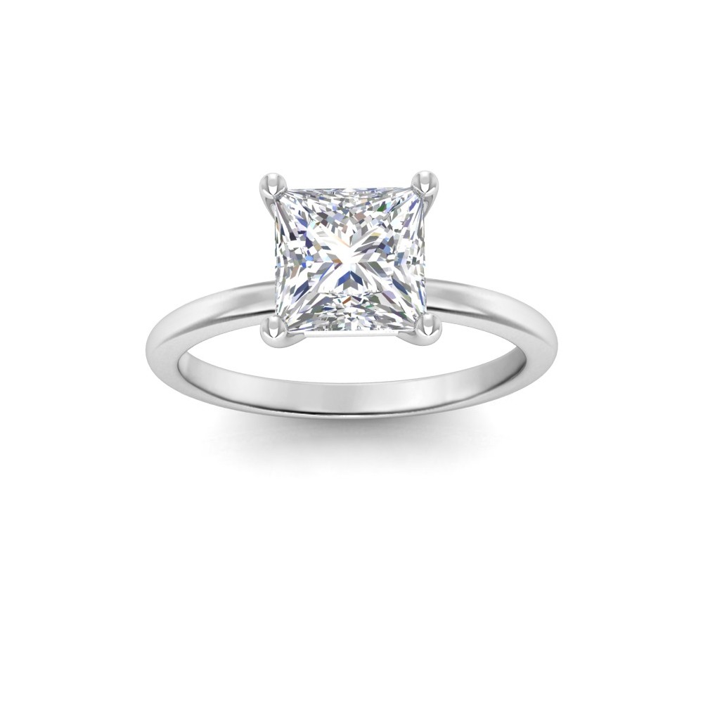 2 Ct Princess Diamond Solitaire Engagement Ring