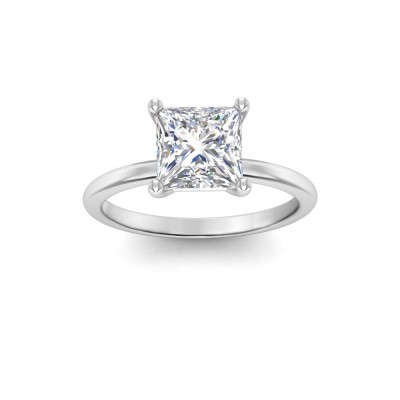 1.5 Ct Princess Lab Diamond Solitaire Engagement Ring