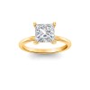 4 Ct Princess Lab Diamond Solitaire Engagement Ring
