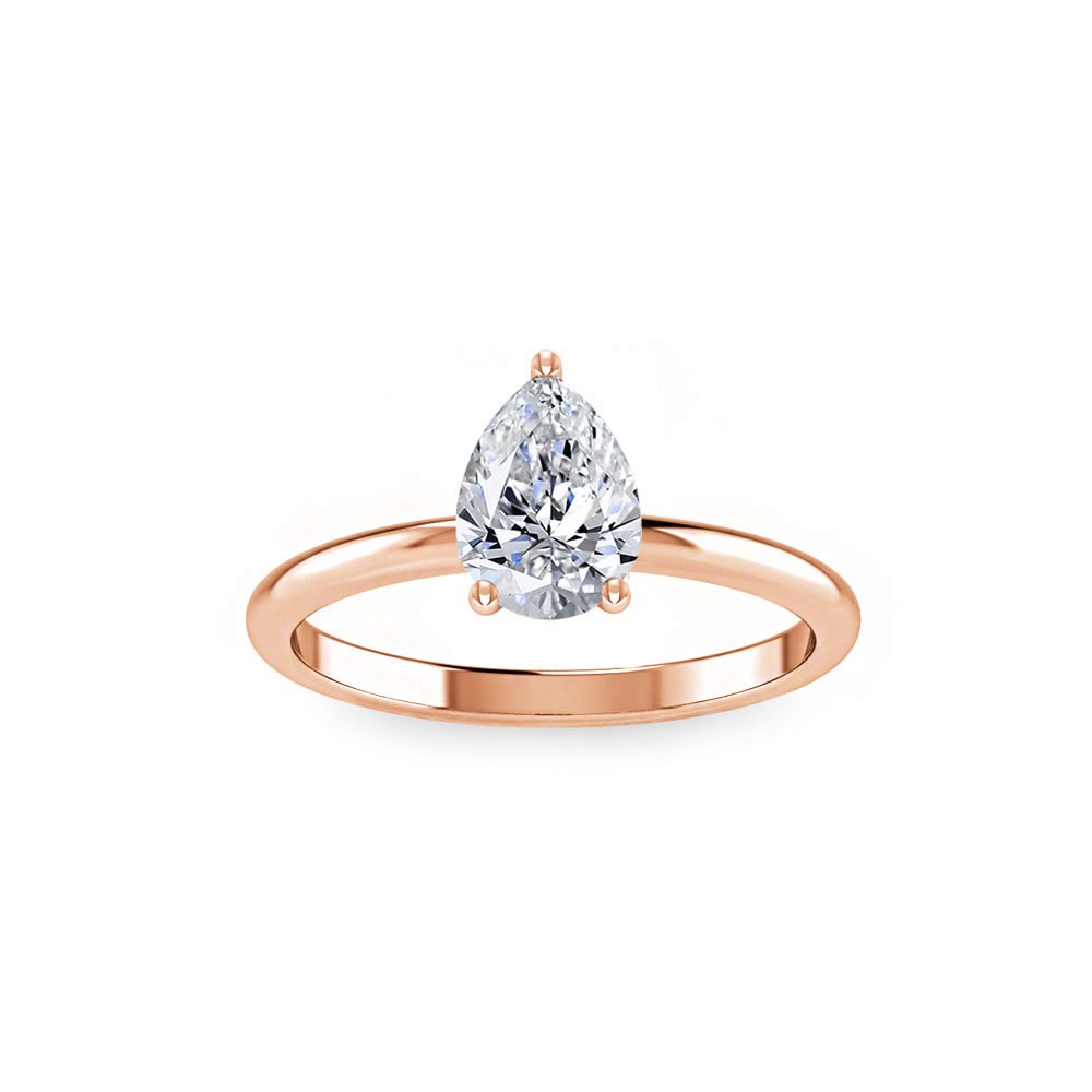 1.5 Ct Pear Lab Diamond Solitaire Engagement Ring