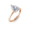 3 Ct Pear Lab Diamond Solitaire Engagement Ring