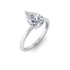3 Ct Pear Lab Diamond Solitaire Engagement Ring