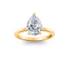 3.5 Ct Pear Lab Diamond Solitaire Engagement Ring