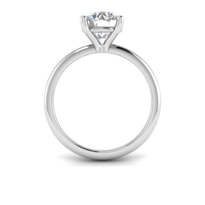 2 Ct Round Moissanite Solitaire Engagement Ring
