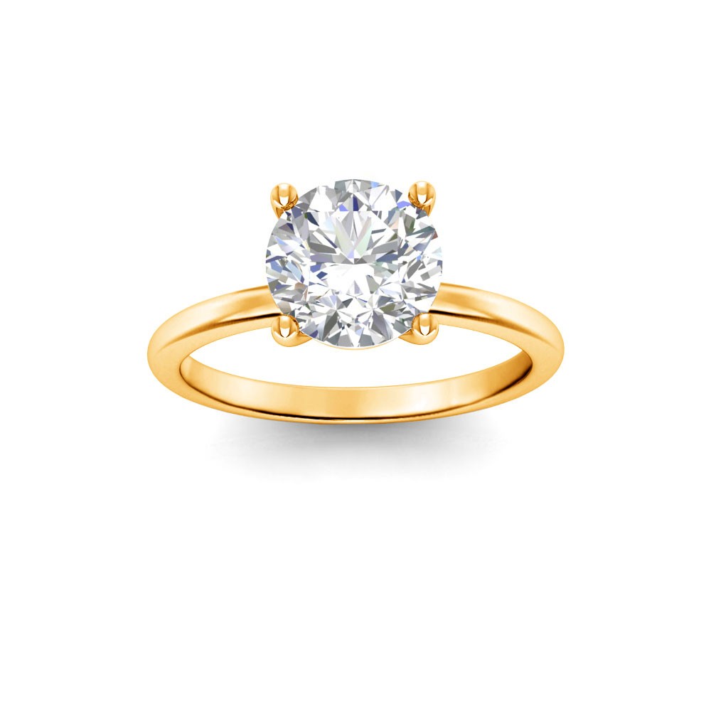 2.5 Ct Round CZ Solitaire Engagement Ring