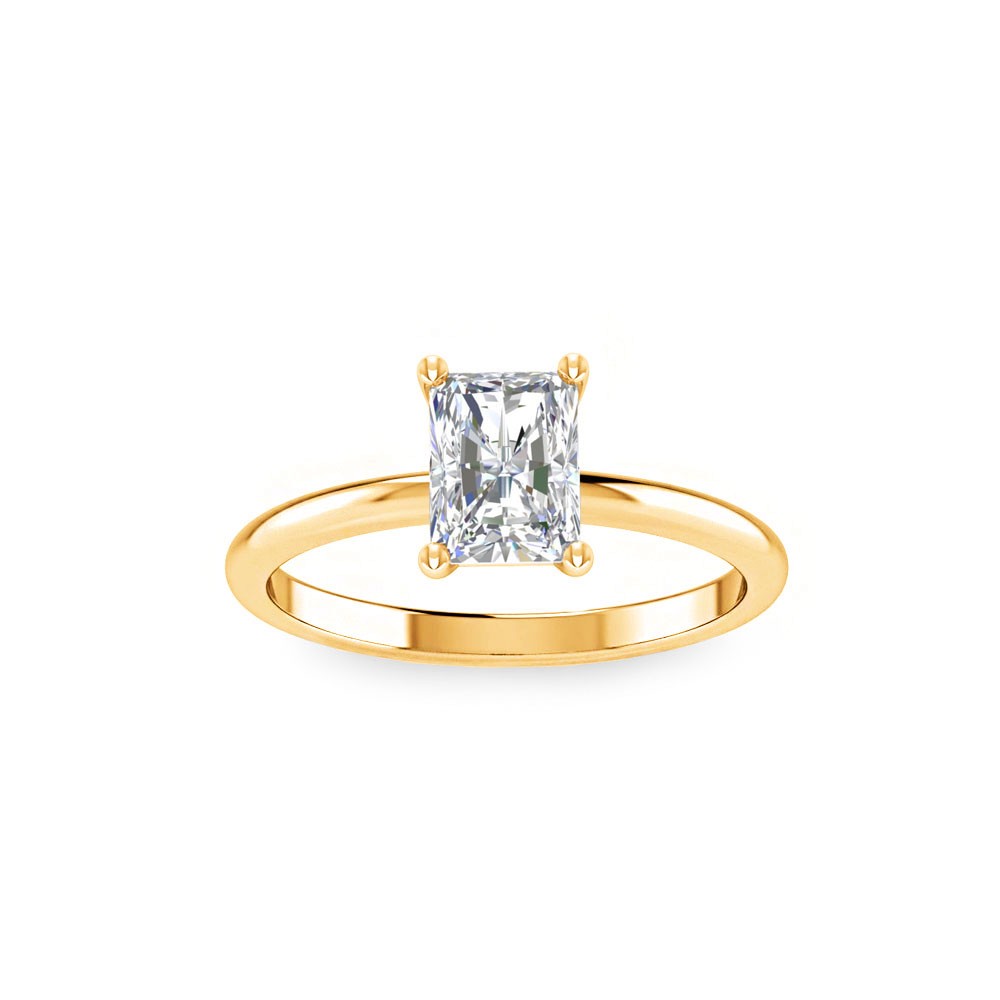 1 Ct Radiant Lab Diamond Solitaire Engagement Ring