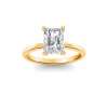 4 Ct Radiant Lab Diamond Solitaire Engagement Ring