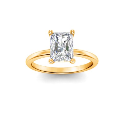 4 Ct Radiant Lab Diamond Solitaire Engagement Ring