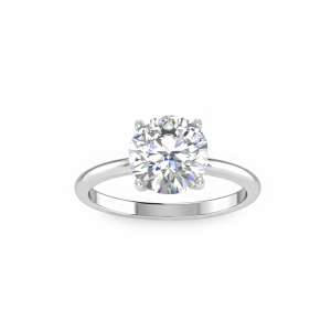 1.5 Ct Round Lab Diamond Solitaire Ring